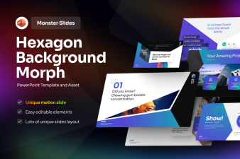 Monster Slides Hexagon Background Morph